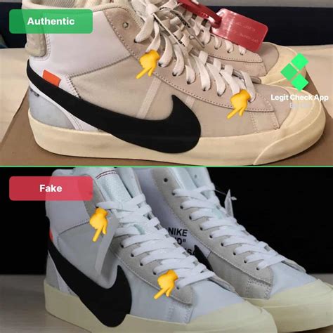 nike blazer mid off white real vs fake|nike blazer off white check.